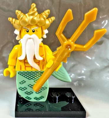 LEGO (8831) CMF Series 7 Ocean King Mermaid Minifigure col07-5 Complete Triton - Image 1 of 4