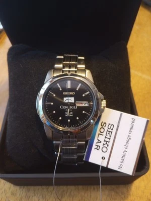 seiko solar watch mens day/date - Image 1 of 4