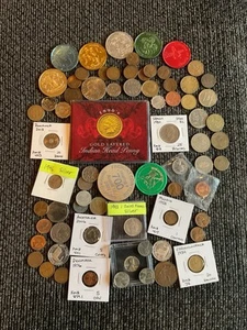 Collectible Junk Drawer Coin Lot 1897 GOLD LAYERED INDIAN HEAD PENNY,SILVER - Picture 1 of 17