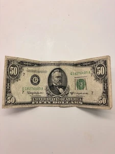 1950-D $50 Dollar Bill circulated - Picture 1 of 7