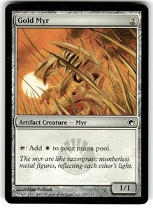 Gold Myr Scars of Mirrodin Regular MTG - Picture 1 of 2