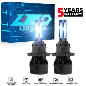 4-Sides H13 9008 LED Headlight Bulb for Ford F-150 2004-2014 High Low Beam 6000K - Picture 1 of 12