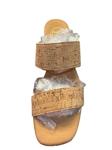 Sandalias de cuña Andre Assous Gwenn de corcho para mujer talla 8M, naturales - Imagen 1 de 11