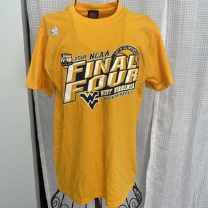 WVU West Virginia University gild T Shirt Men's 2010 Mens Final Four - Picture 1 of 5