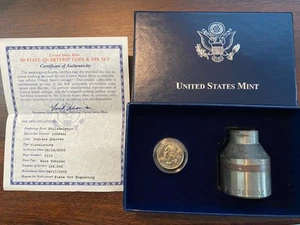 2002-P INDIANA State Quarter US Mint Coin and Die Set w/Original Box & COA - Picture 1 of 4