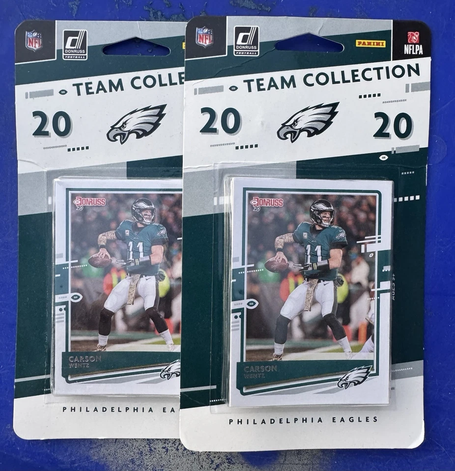 2020 Donruss Philadelphia Eagles 10 Card Team Set Wentz Ertz Kelce Jeffery Hurts