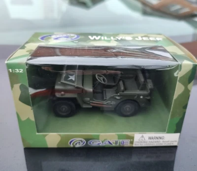 Gate Willy’s Jeep Army Green WWII 1:32 Scale NIB   - Image 1 of 4