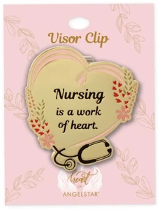 Heart of AngelStar Nursing is a Work of Heart Visor Clip 14873 - Picture 1 of 3