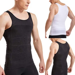 Canotta canottiera uomo US dimagrante body shaper canottiera moobs petto compressione corsetto - Foto 1 di 25