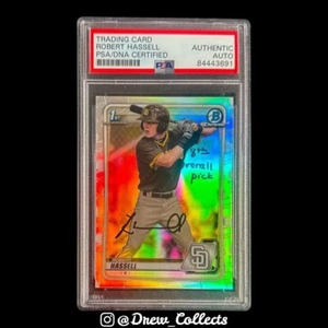 2020 Bowman Chrome 1st Robert Hassell Auto PSA/DNA Inscribed Signed IP - Picture 1 of 2