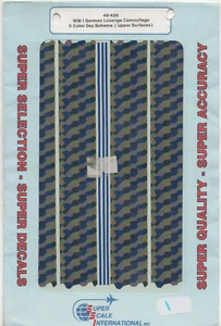 SUPER SCALE INTERNATIONAL 1:48  DECALS WWI GERMAN LOZENGE CAMOUFLAGE ART. 48-426 - Foto 1 di 1