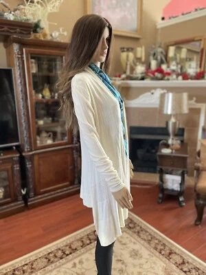 Cárdigan Suéter Chaqueta Manga Larga Suelto Cortina Daisy Fuentes Mujer M Frente Abierto Foto 1 de 4