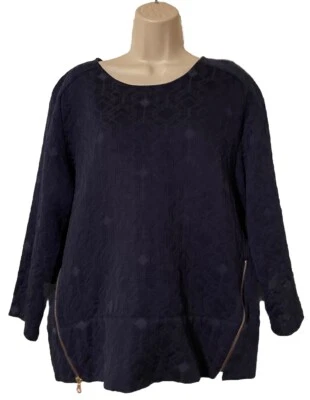 Blusa J Crew feminina tamanho 10 texturizada estampada diamante tom dourado zíper lateral - Imagem 1 de 4