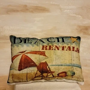 Beach Rentals Vintage Inspired Tuck Pillow Peg/Door Hanger - Picture 1 of 1