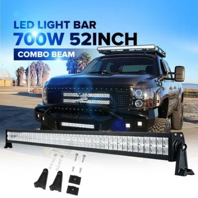 52inch 700W  LED Work Light Bar Combo Offroad Pickup for Jeep Driving 50/55" - Image 1 of 4