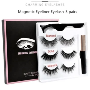 Cils magnétiques 3D vison Eyeliner pincettes.Livraisin express 24/48H - Picture 1 of 13