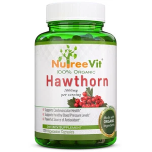 Pure 100% Organic Hawthorn Berry VEGGIE CAPSULES (1000 MG) - Picture 1 of 3