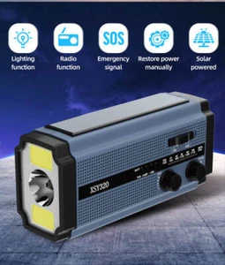 Solar Multifunktion Radio bis 10000mAh AM/FM Kurbel LED tragbares Notfallradio - Bild 1 von 24