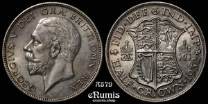 Gran Bretaña, Jorge V, media corona 1932, muy bien tonificado, UNC - Imagen 1 de 4