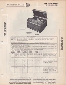 149 RCA VICTOR 9Y7 PHONOGRAPH PLATTENSPIELER SERVICE MANUAL SCHEMATIC PHOTOFACT  - Bild 1 von 1