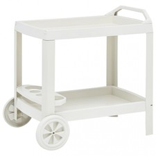AX Carrello Bevande Bianco 69x53x72cm Plastica 48811 Carrelli isole cucina