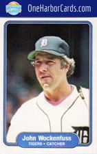1982 Fleer Detroit Tigers Baseball Card #286 John Wockenfuss