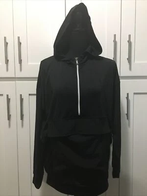 Velvet Rose Women's Zipper French Pocket Hoodie XS Black Free Ship New Livtown  - Image 1 of 4