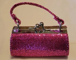 CABOODLES Pink Glitter Bitsy Bag Women Girls See Pics For Measurements - Picture 1 of 7
