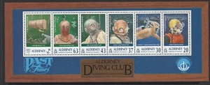 GUERNSEY - ALDERNEY 1998 Alderley DIVING CLUB 21st Anniversary MINISHEET MNH  - Picture 1 of 1