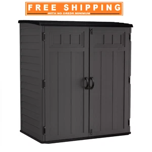 Suncast 6' x 4' Extra Large Vertical Outdoor Shed-Stylish Dark Grey Color - Picture 1 of 10