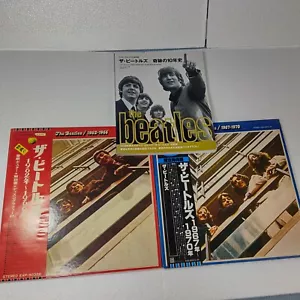 The Beatles 1962-1966 + 1967-1970  2 LP Record Red Blue ＆Phot Book From Japan - Picture 1 of 11