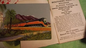 Carte da gioco souvenir ES39 Southern Pacific Lines 1948 SUNSET OVERLAND SHASTA - Foto 1 di 22