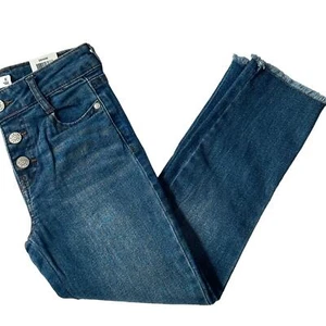 EPIC THREADS Girl's Jeans Frayed Hem Button Fly Size 8 NWT - Picture 1 of 6