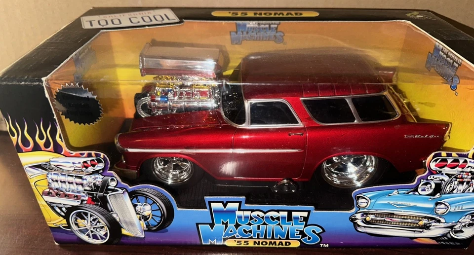 Chevy Nomad 1955 Muscle Machines rojo 1/18 Funline #71165 Foto 1 de 1