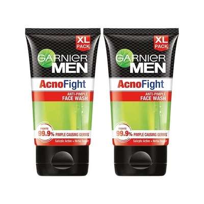 Garnier Men Acno Fight Face wash For Pimple And Acne Prone Skin, 150gm Pack of 2 - image 1 of 4