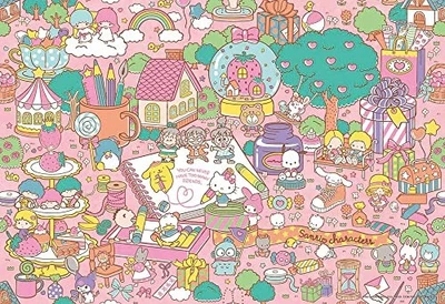 Beverly (made in Japan] Beverly 500 Small Jig Saw Puzzle Sanrio Characters Retro - Image 1 of 4