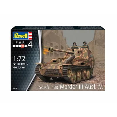 SD.KFZ.13B MARDER III AUSF.M KIT 1:72 Revell Kit Mezzi Militari Modellino Nuovo - Immagine 1 di 3