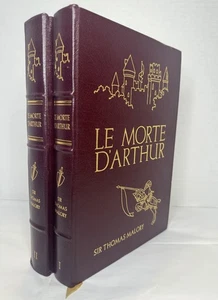 EASTON PRESS/SET - Le Morte D'Arthur (2 Vols) Sir Thomas Malory LEATHER VGOOD - Picture 1 of 7