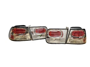 FITS HONDA CIVIC 96-00 2DR RED CHROME LED EURO TAIL LIGHTS ALTEZZA APC EURO NOS - Picture 1 of 8