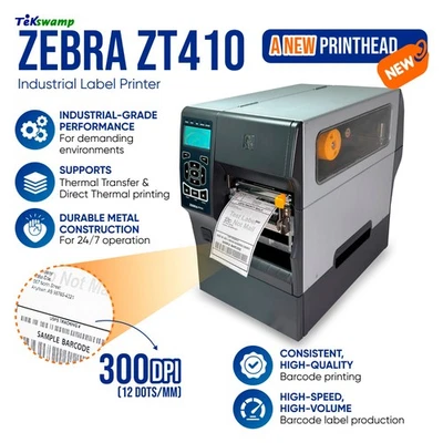 NEW PRINTHEAD Zebra ZT410 Industrial High Volume Label Printer 300dpi USB LAN - Image 1 of 4