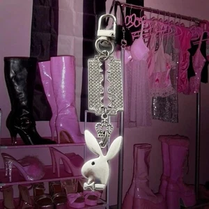 Playboy Gyaru Trashycore Bag Charm Keyring - Picture 1 of 7
