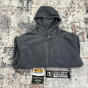 Sudadera con Capucha Baerskin Tactical Para Hombre Gris Esteel Cremallera Completa Bolsillos Seguros Vellón 2XL - Imagen 1 de 7