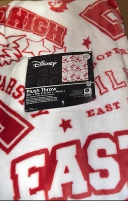 NWT Disney High School Musical White & Red Fleece Throw Blanket 50 X 70 - Image 1 of 3