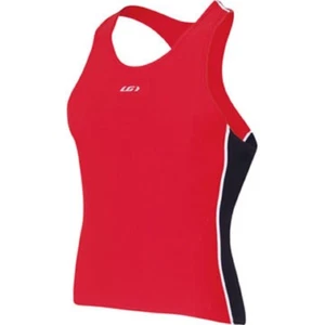 Womens XL Louis Garneau Cycling Running Comp Tank Top Red Power Mesh - Picture 1 of 1