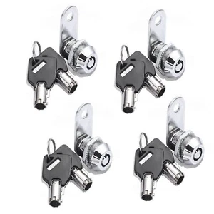 4Pack Keyed alike Tubular Cam Lock 5/8" Camper Cabinet Drawer Toolbox Keys - Picture 1 of 4