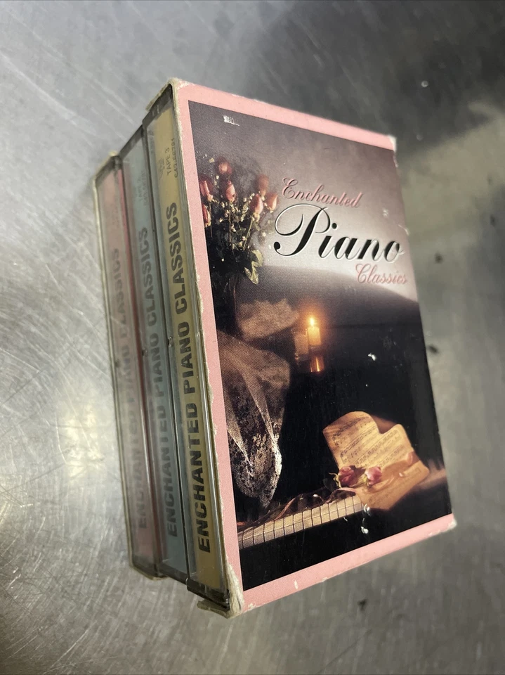 Cassette tapes music song vtg mix lot 3 set Enchanted piano classics 1993  - Image 1 of 1