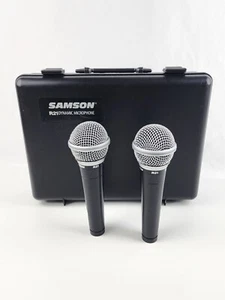 Samson R21 Microfono Dinamico Vocale Confezione 2 Microfoni Custodia Rigida Testato Funzionante Con Video - Foto 1 di 8