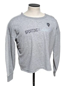 Sporting Kansas City MLS Women's Soccer Pullover Gray Sweatshirt NWT - Picture 1 of 15