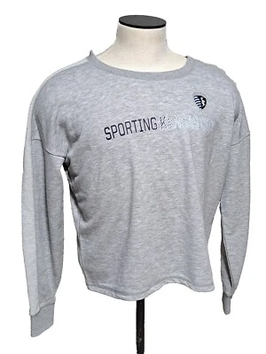 Sporting Kansas City MLS Women's Soccer Pullover Gray Sweatshirt NWT - Image 1 of 4