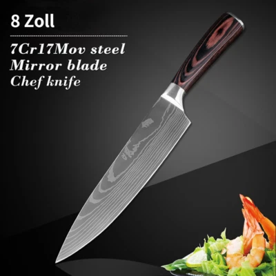 Profi Küchenmesser Kochmesser Damastmesser Japanisches Damaskus Edelstahl 33 cm - Bild 1 von 4